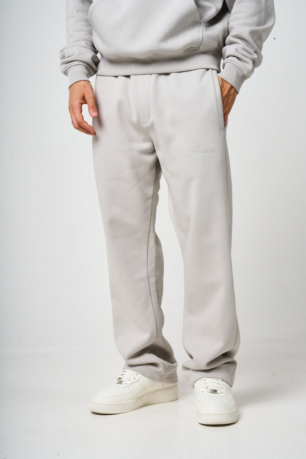 Doakes Light Grey Logo Embroidery Jogger