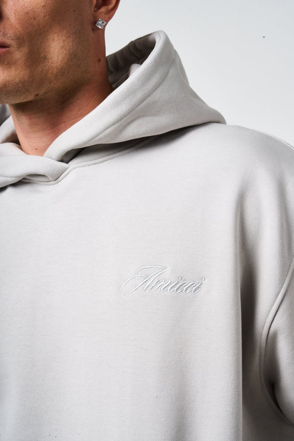 Doakes Grey Embroidery Logo Hoodie