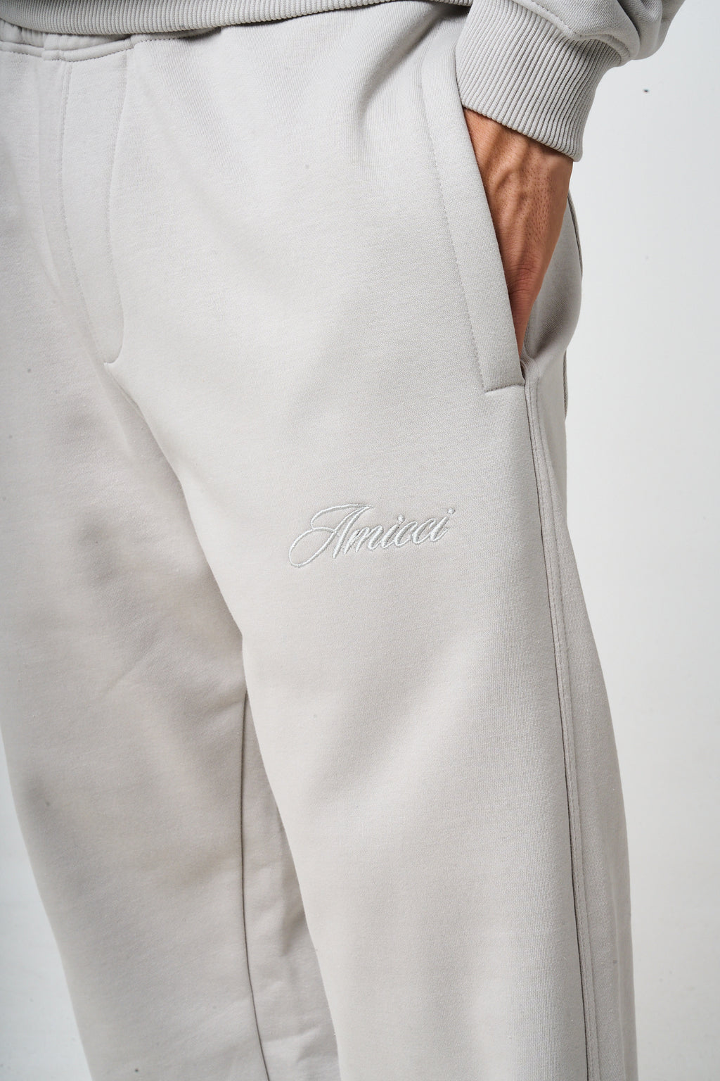 Doakes Light Grey Logo Embroidery Jogger