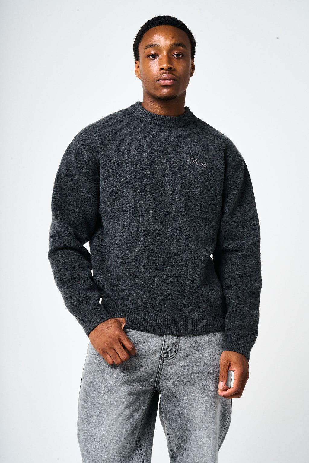 Dexter Charcoal Knitted Sweatshirt