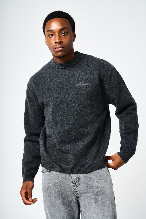 Dexter Charcoal Knitted Sweatshirt