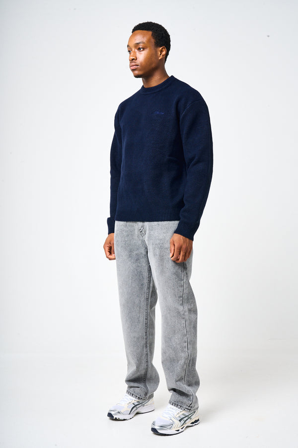 Dexter Navy Knitted Sweatshirt