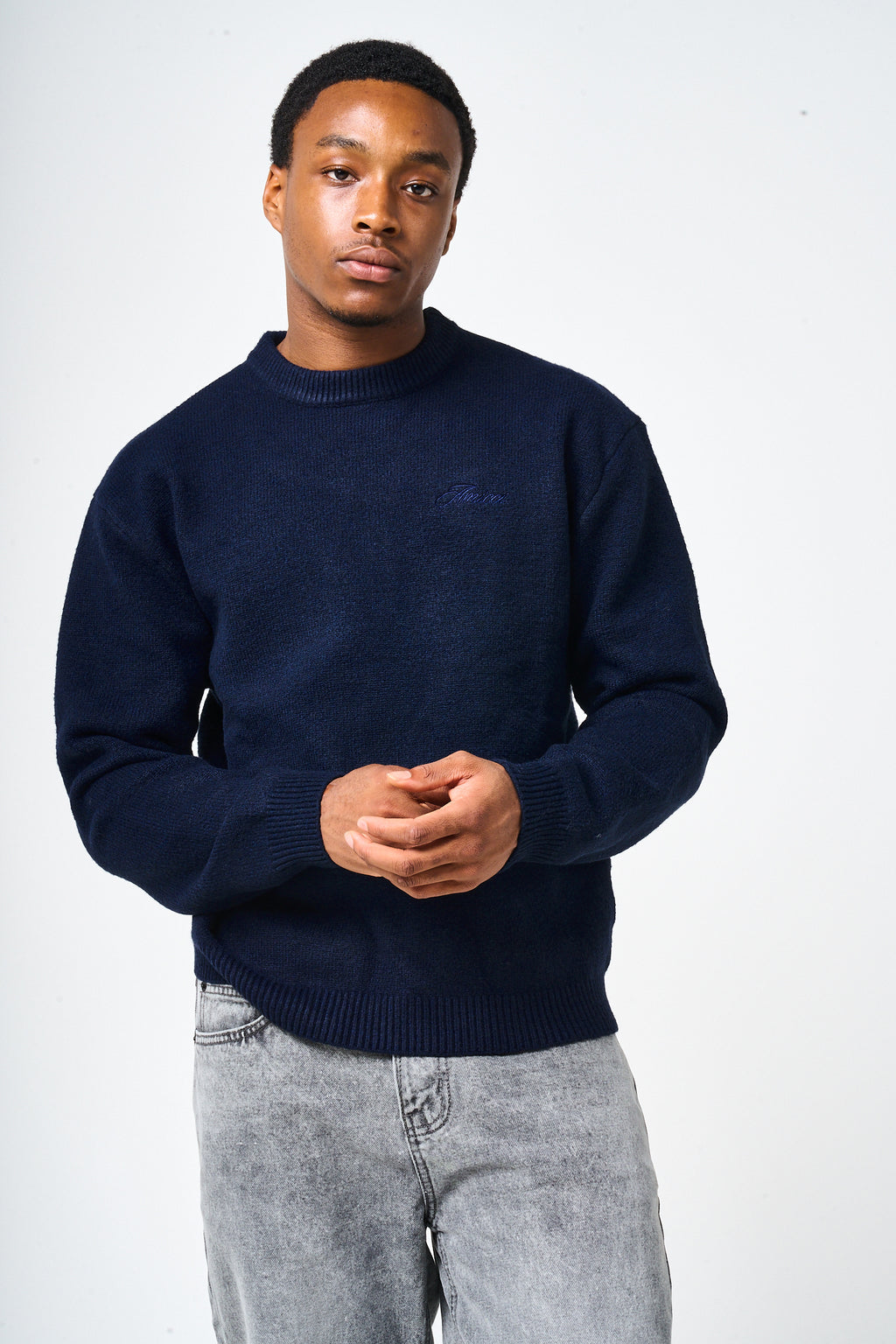Dexter Navy Knitted Sweatshirt