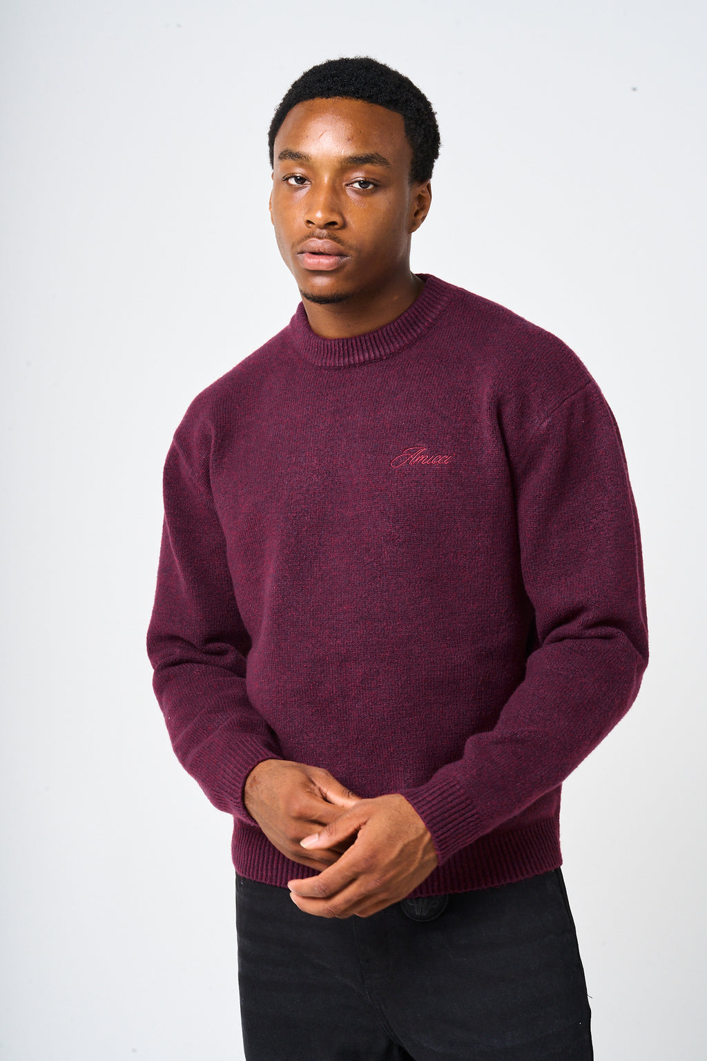 Dexter Burgundy Knitted Sweatshirt
