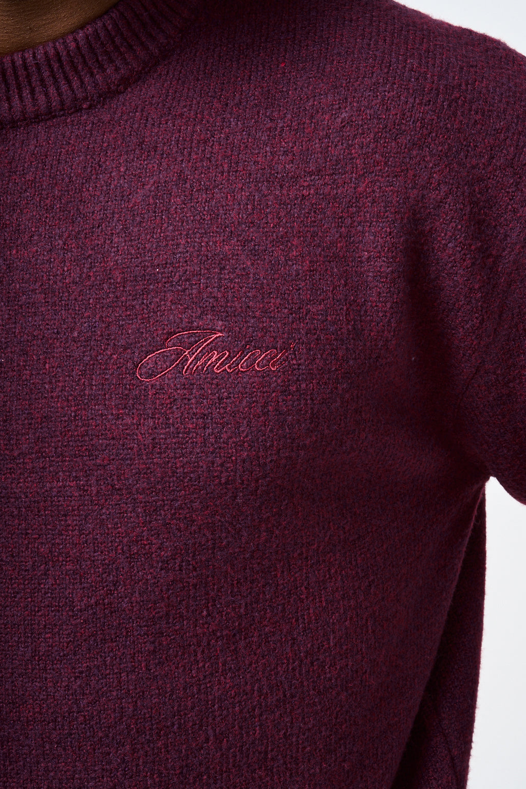 Dexter Burgundy Knitted Sweatshirt