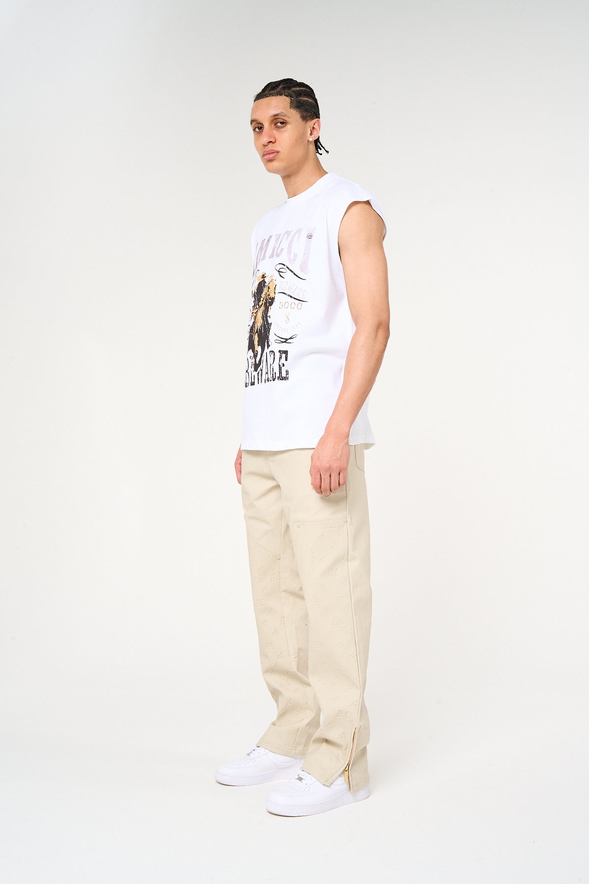Outlaw mouwloze grafische top