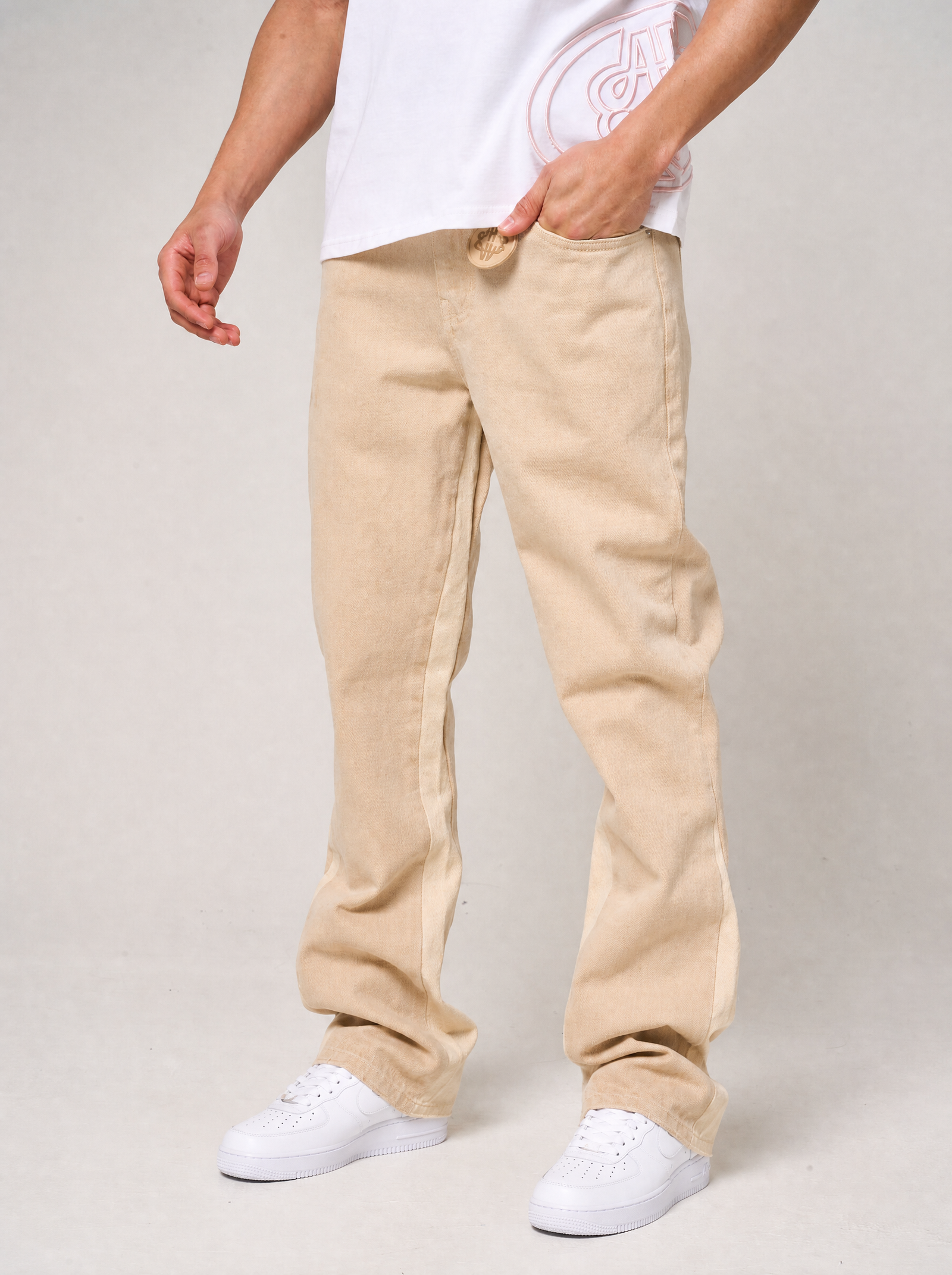 Maranello Beige Flare Jean