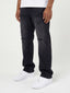 Lennox Ripped Black Straight Jean