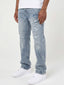 Lennox Ripped Mid Blue Straight Jean