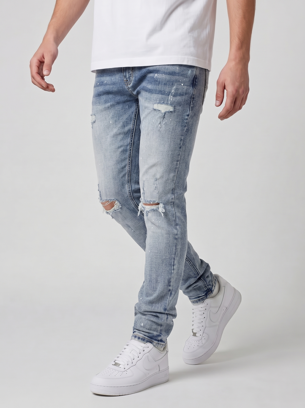 Jean en denim bleu Caruso