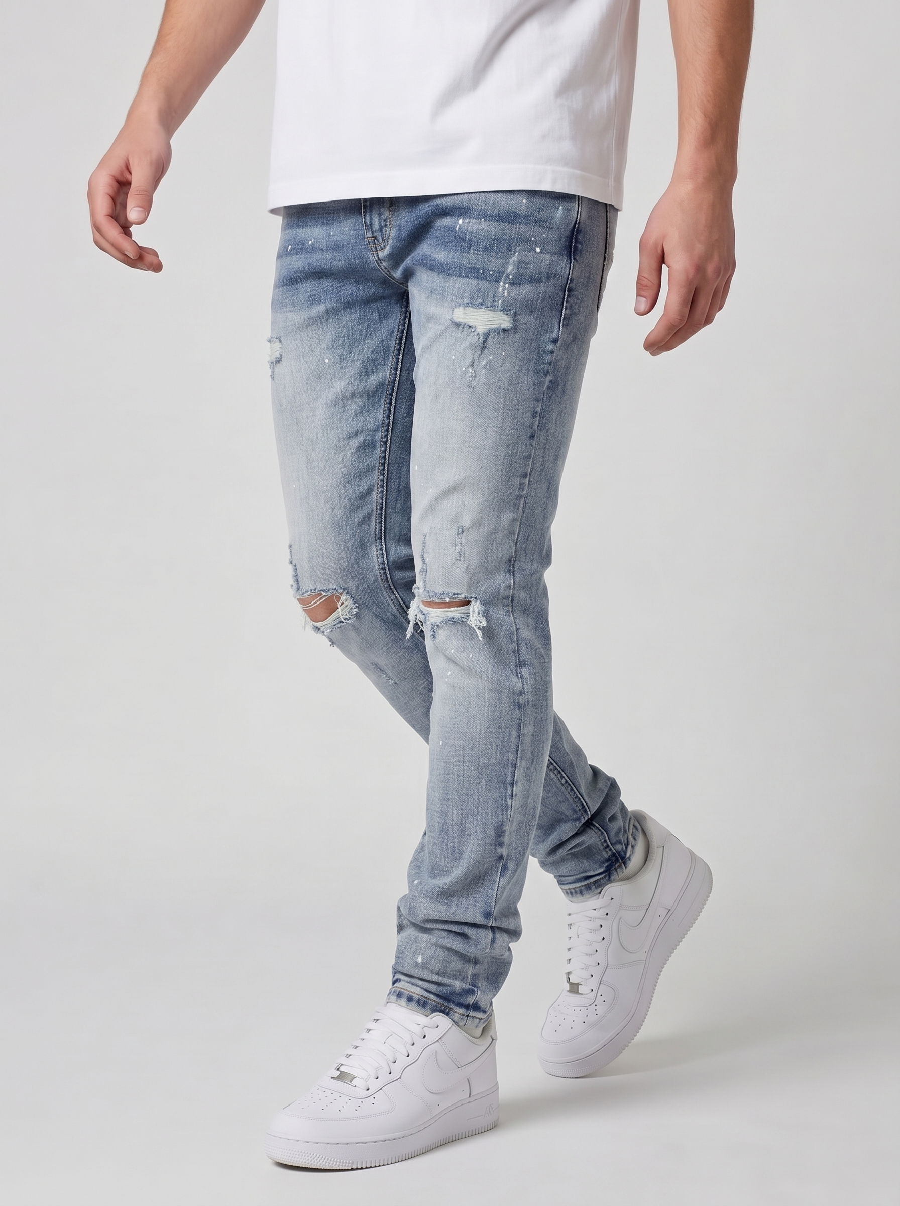 Jean en denim bleu Caruso