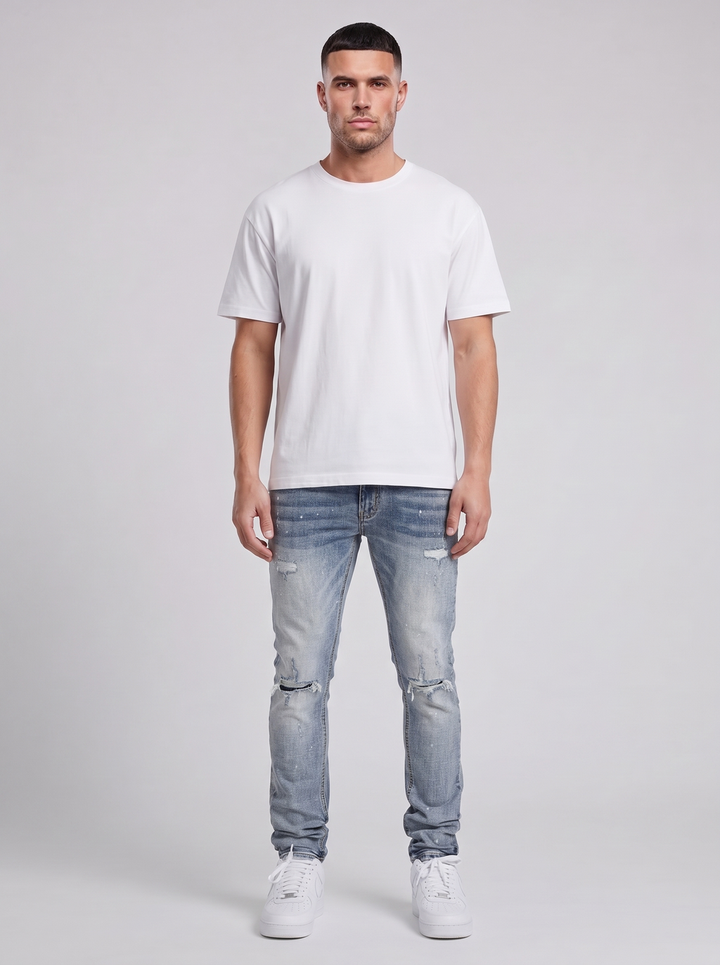 Jean en denim bleu Caruso