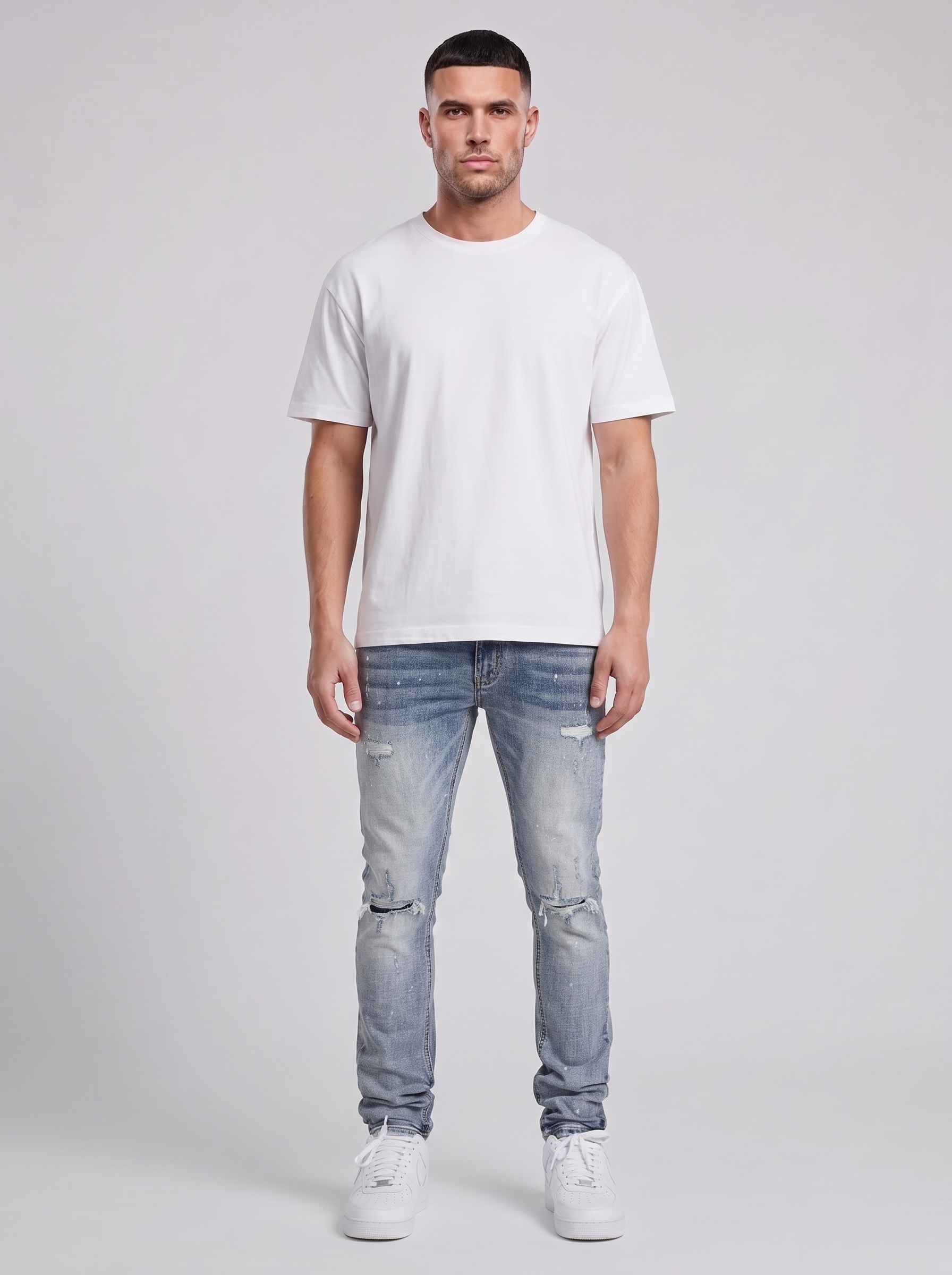 Jean en denim bleu Caruso