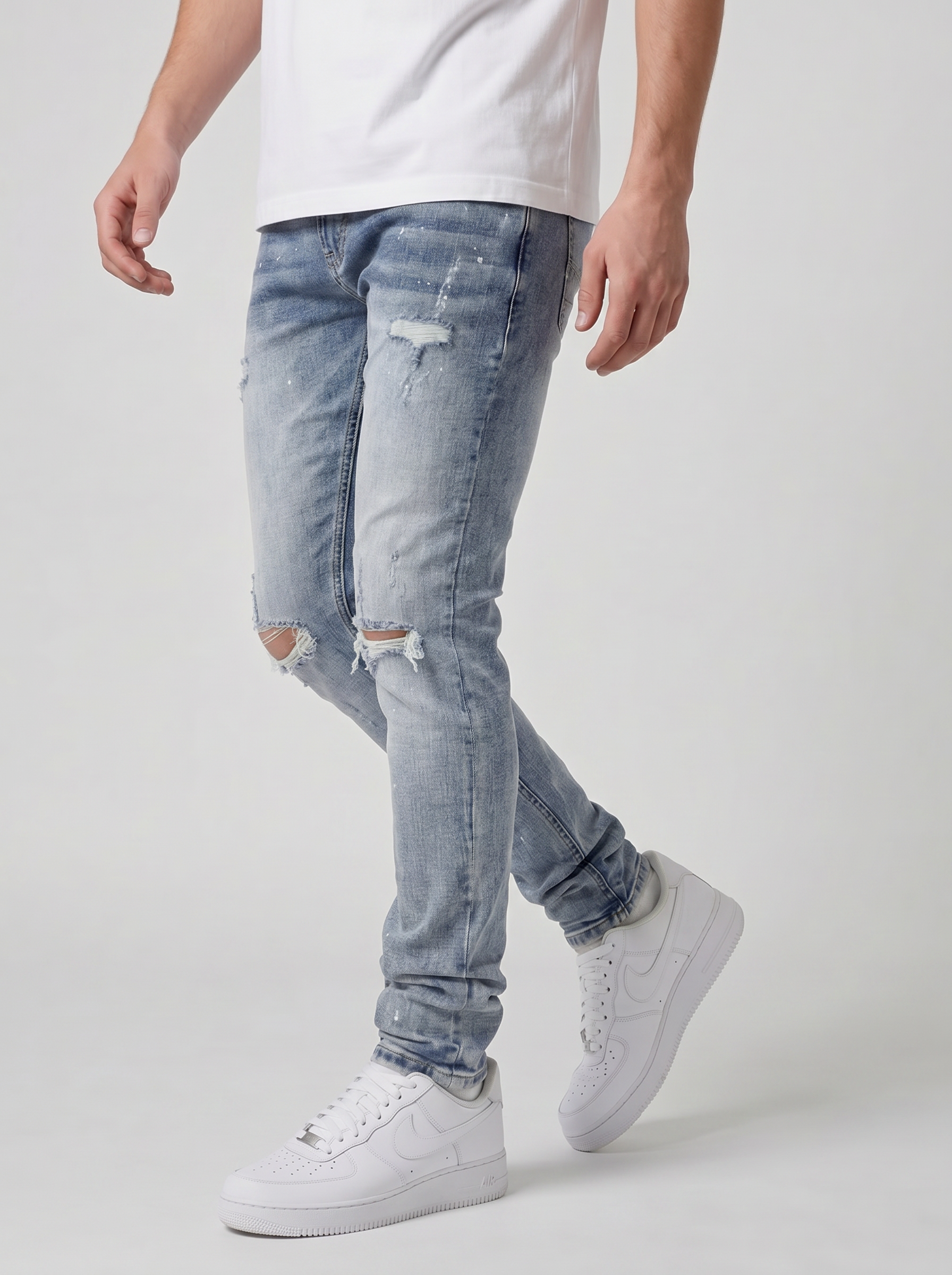 Jean en denim bleu Caruso
