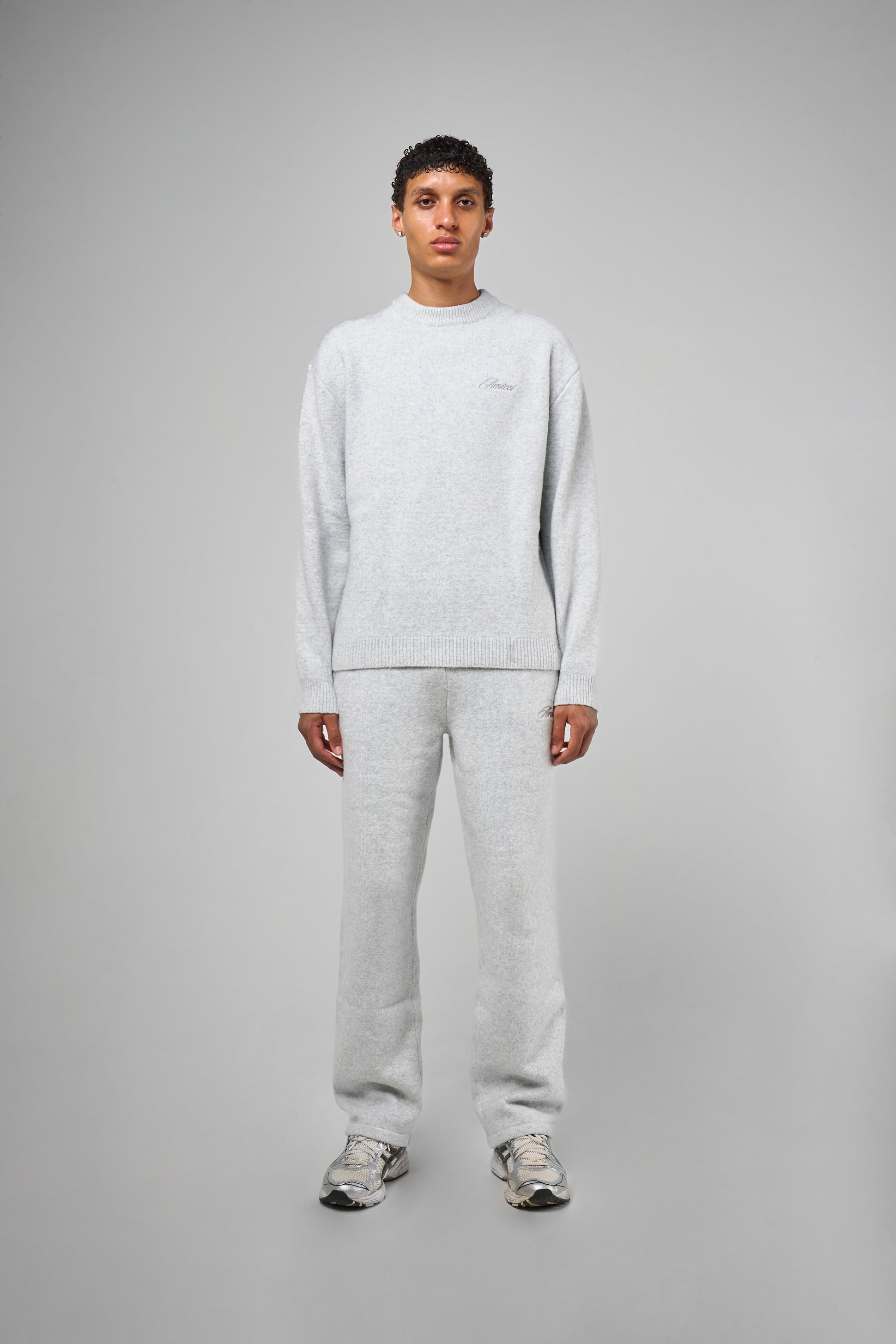 Cernucci Grey Knitted Tracksuit Dexter Grey Knitted Joggers – Amicci