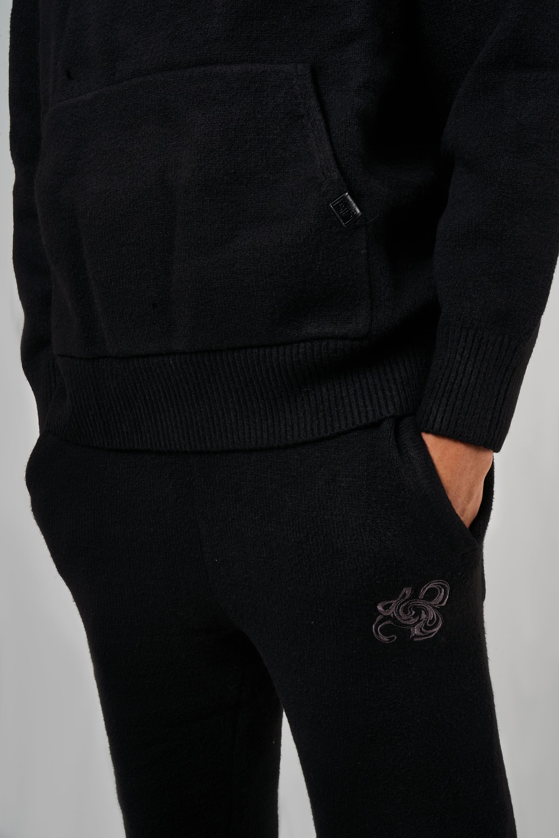Amos Black Knitted Jogger