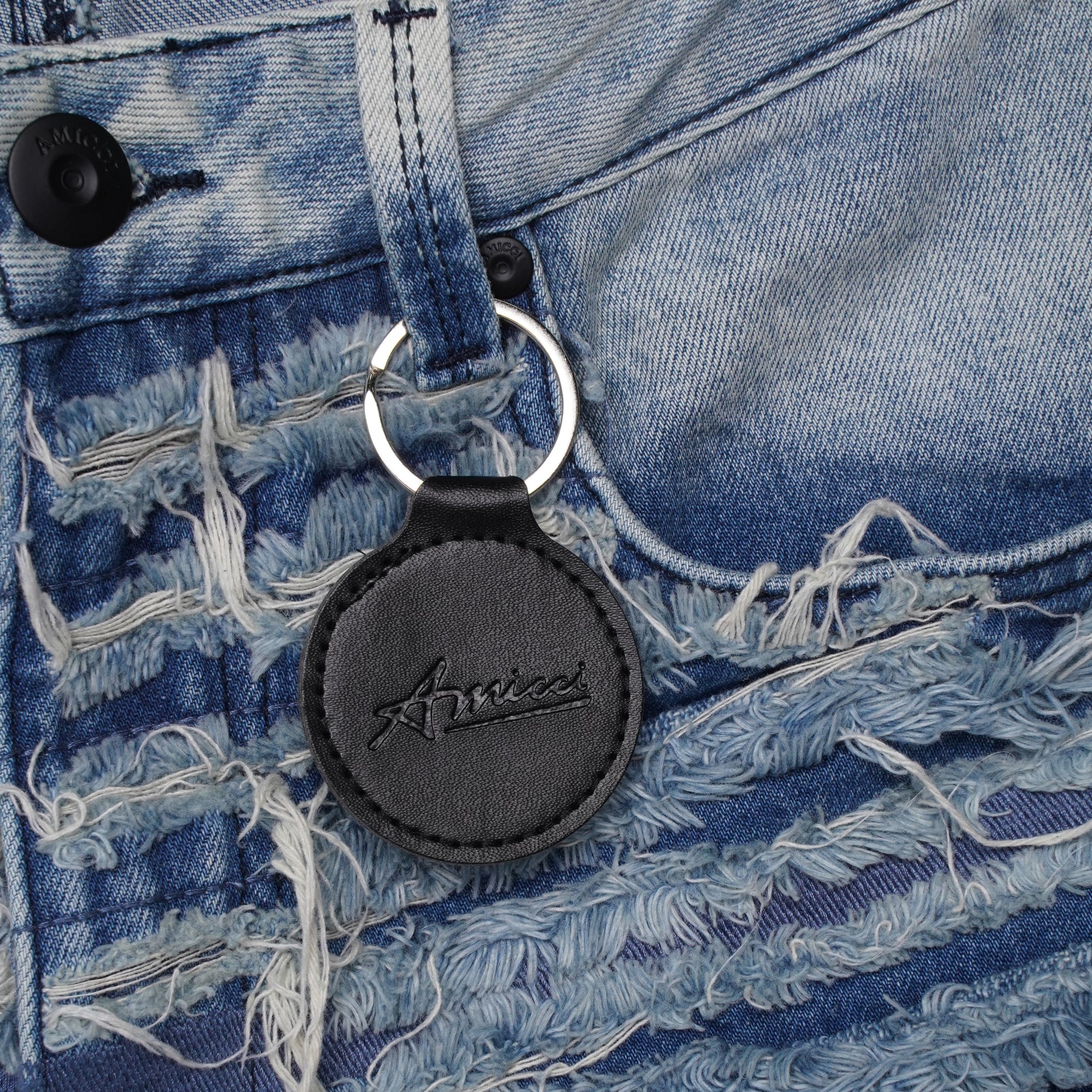 Sassari Versleten Blauwe Denim Shorts