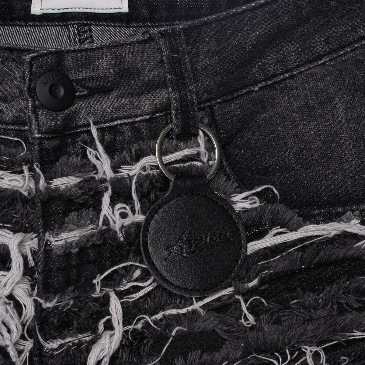 Sassari Versleten Zwarte Denim Shorts