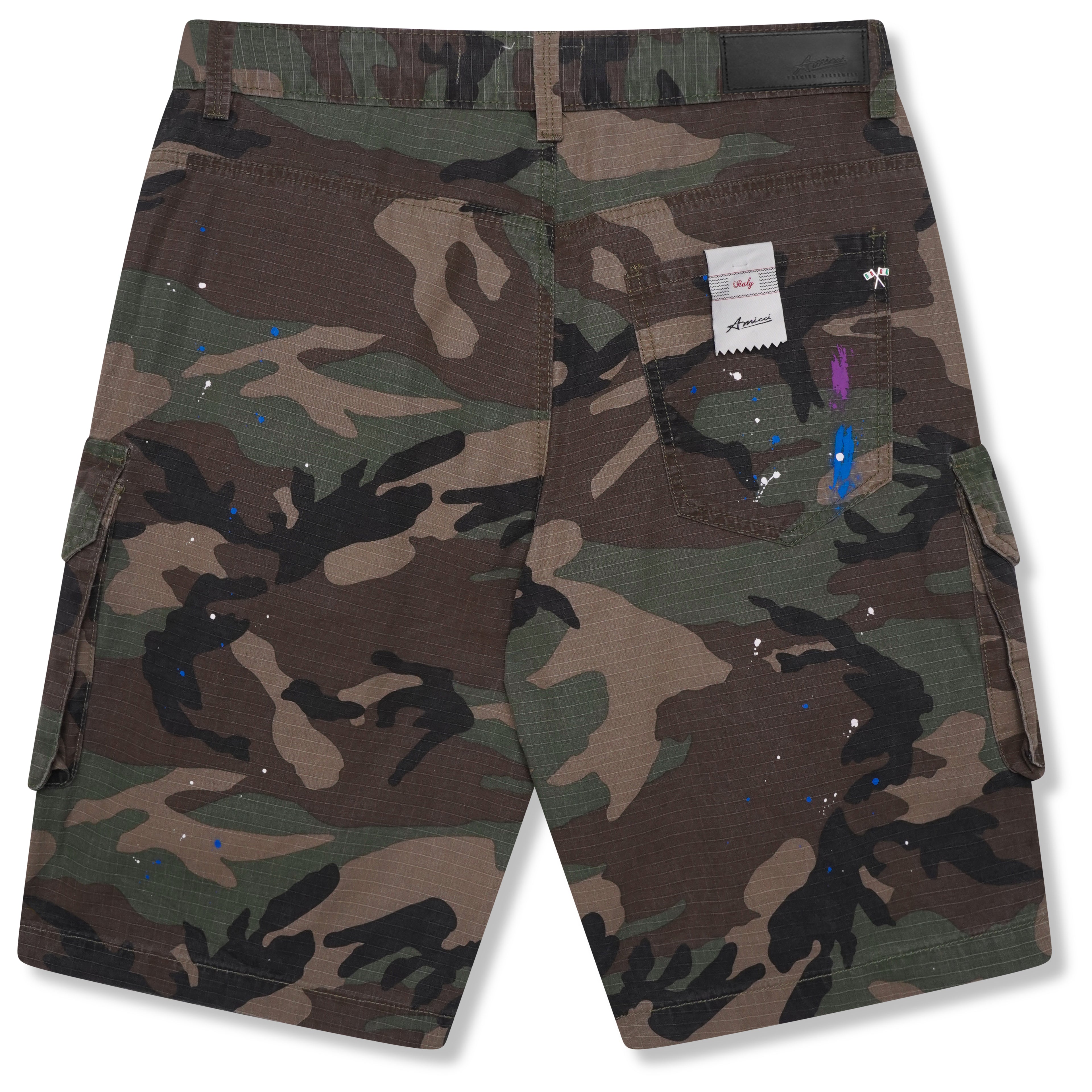 Flavio Groene Camo Korte Broek