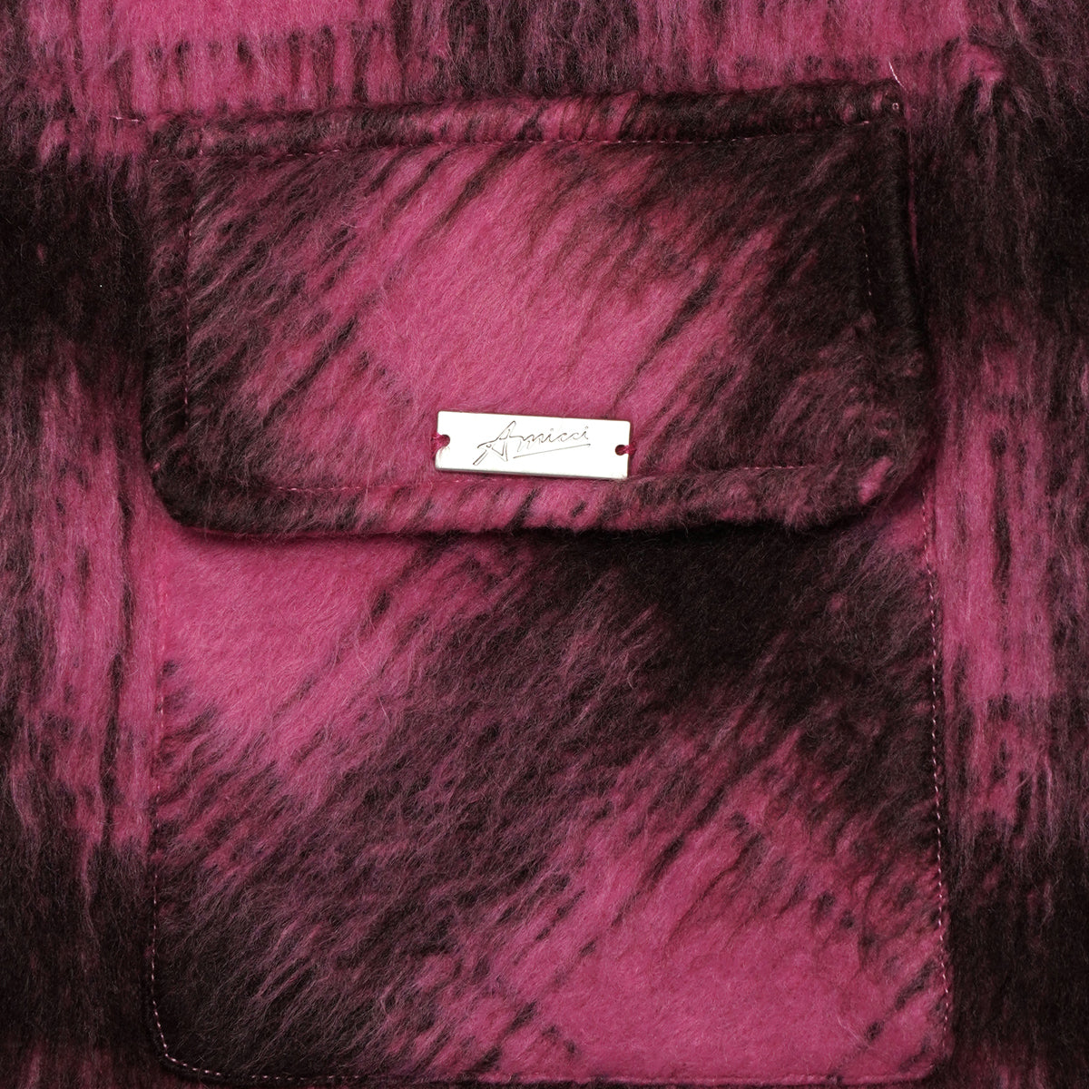 Gennaro Mohair Roze Shirt