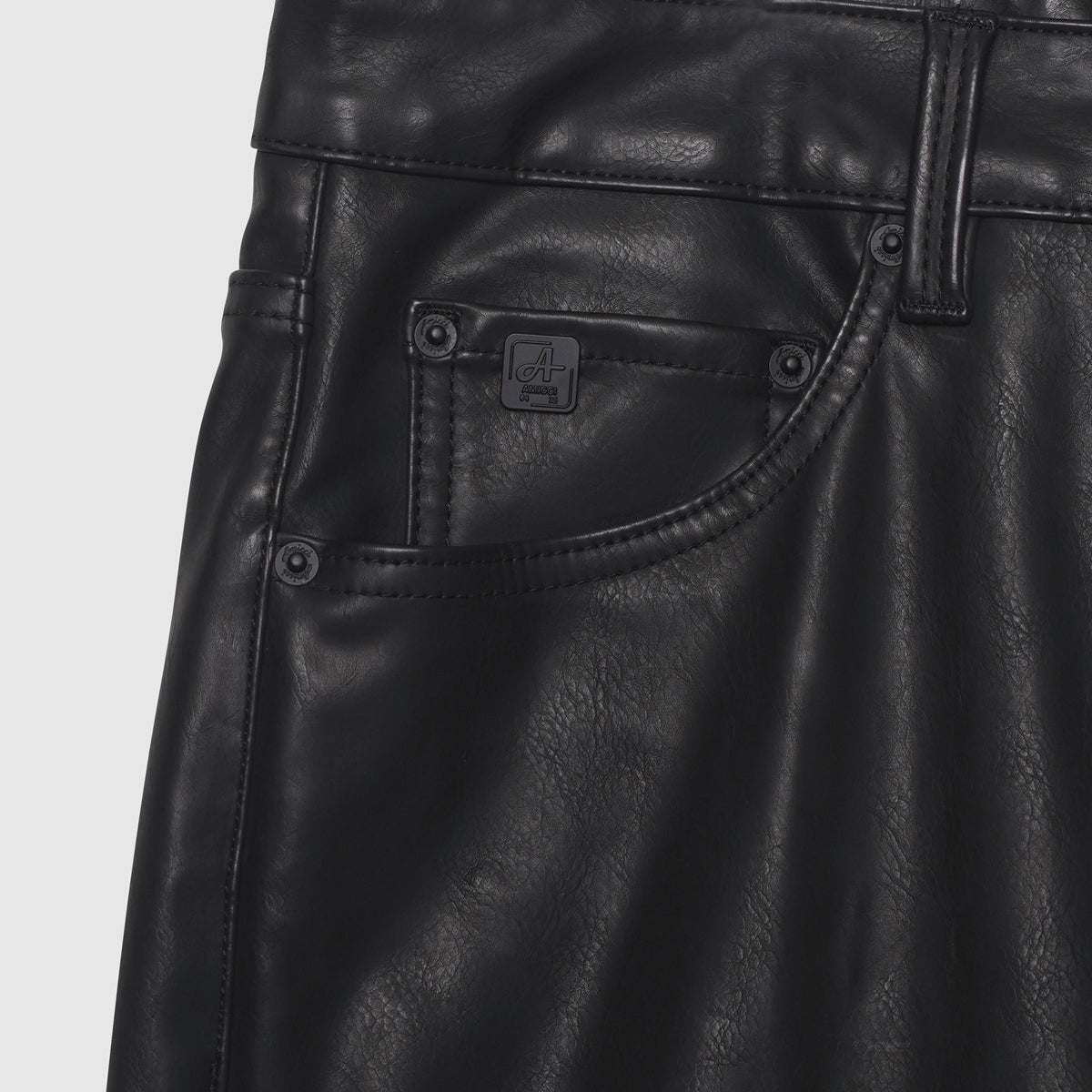 Pantalon en cuir noir Dario
