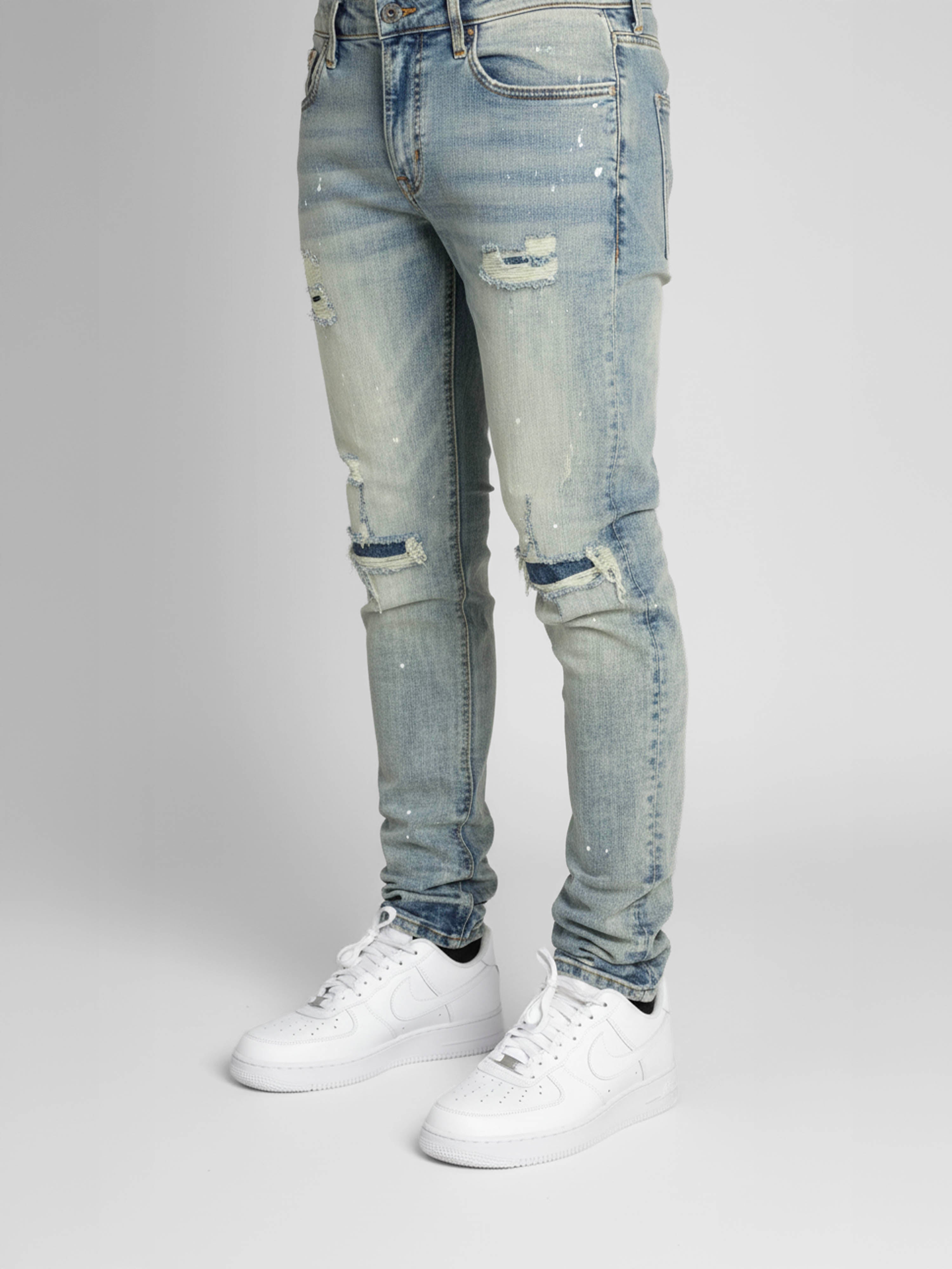Jean slim fit bleu teinté Caruso