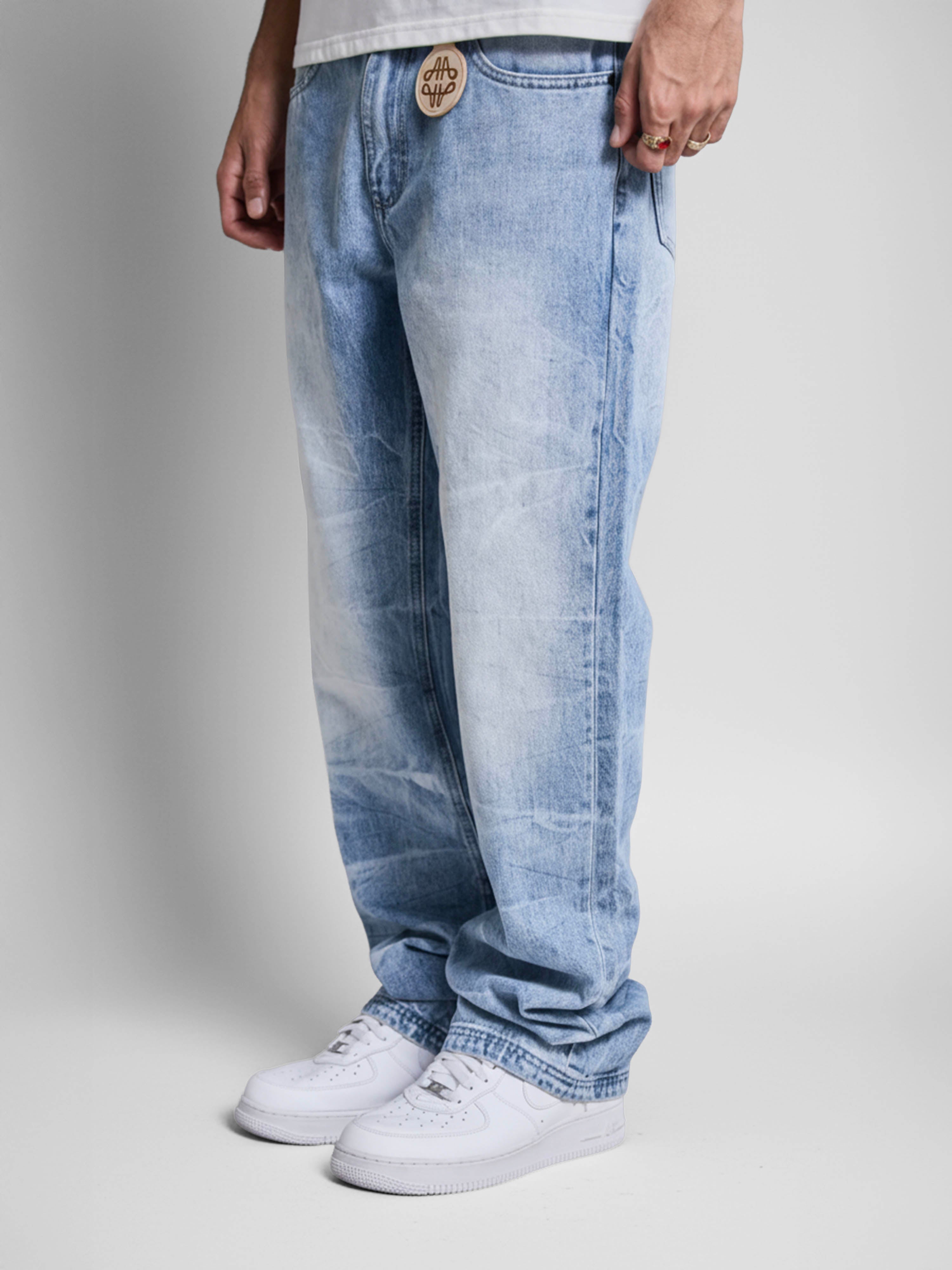 Jeans en denim flare bleu clair Sienna