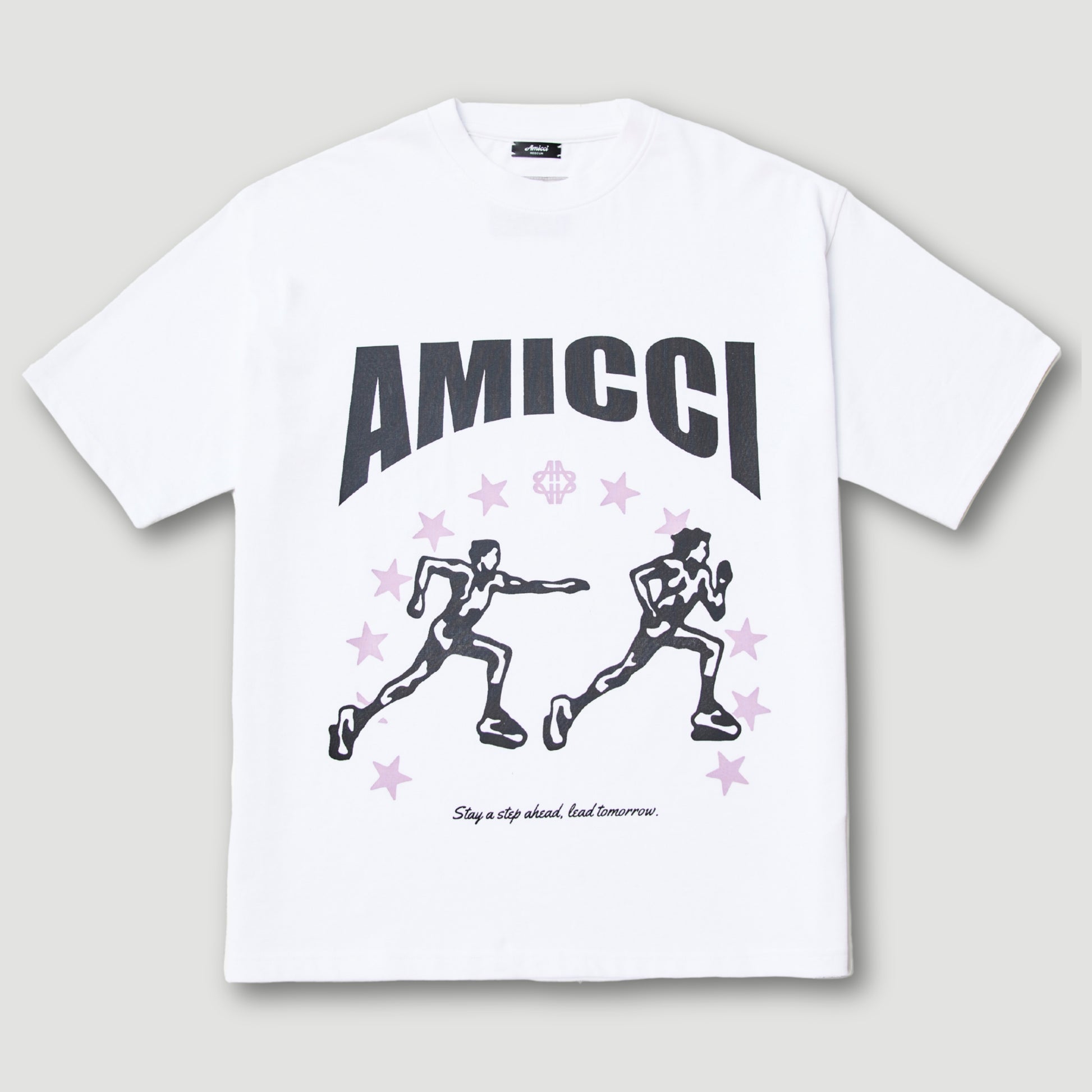 Richting Wit Grafisch T-shirt