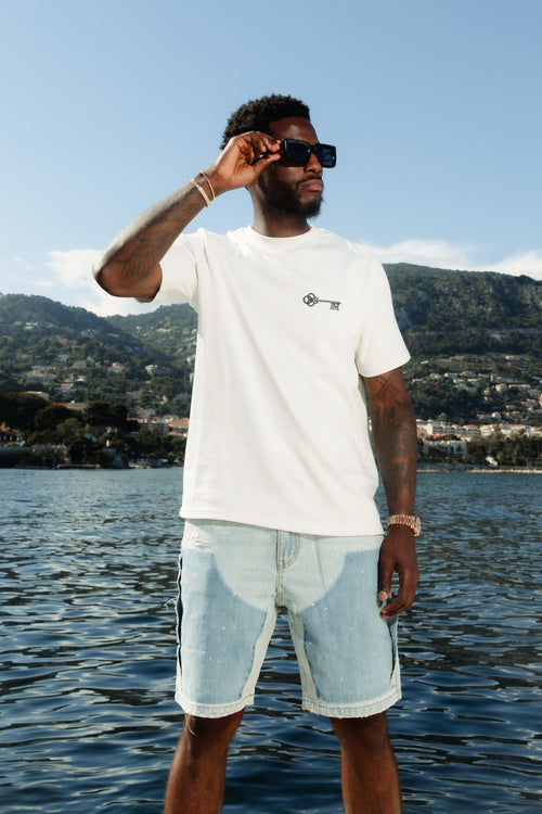 Adrano Light Blue Carpenter Shorts