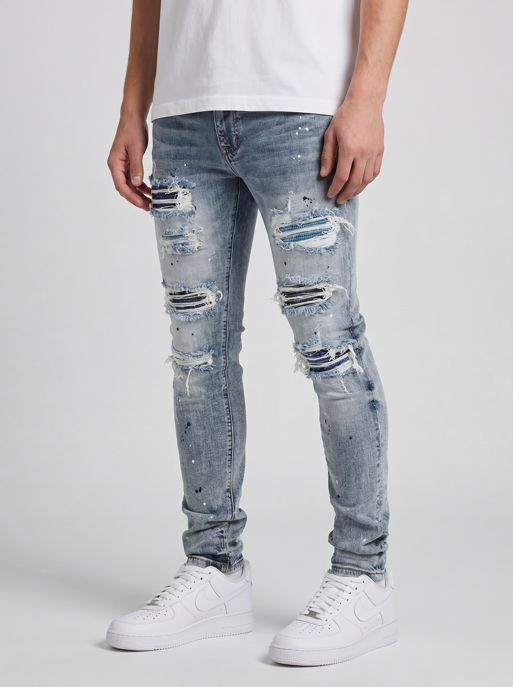 Sanko Blue Bandana Skinny Jean