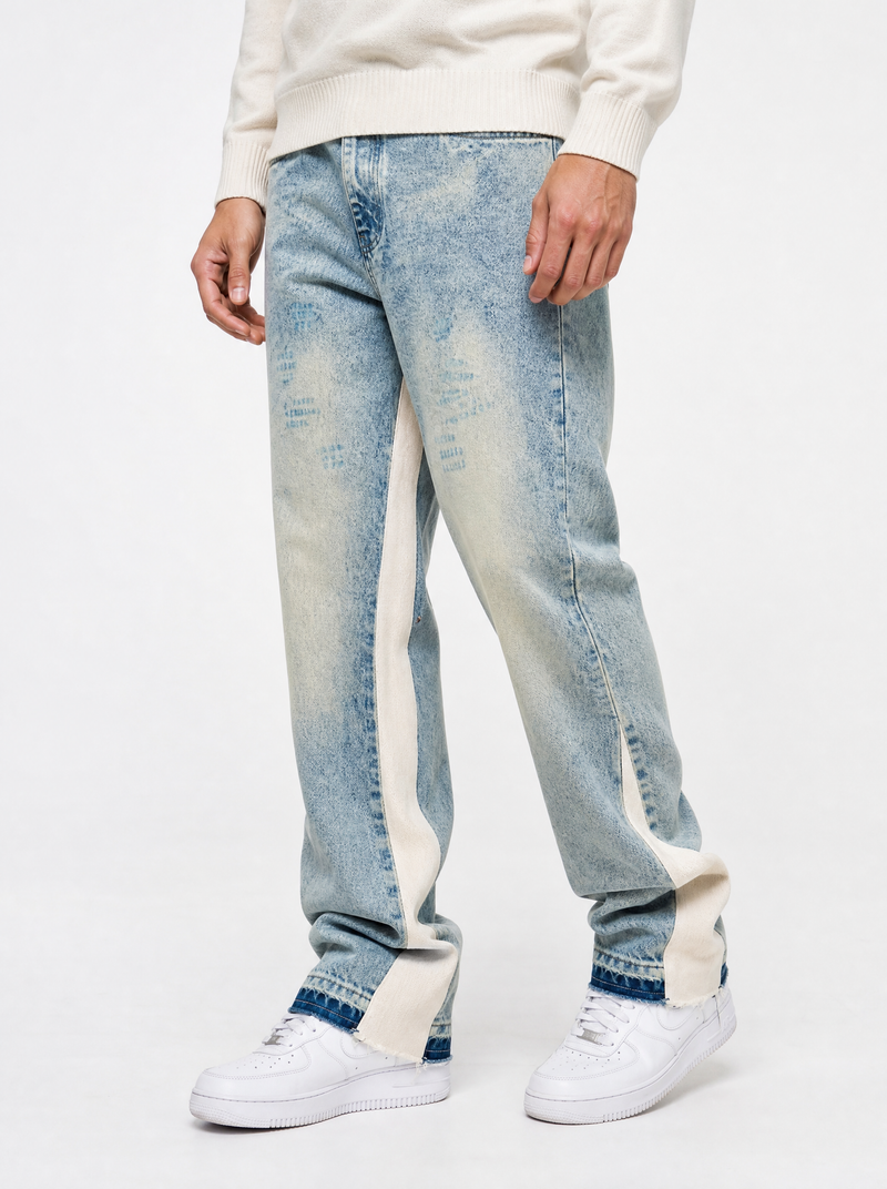 Maranello getint blauw flare denim