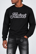 Rachid Long Sleeve Puff Print T Shirt Black