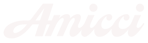 The word 'Amicci' in a white cursive script font on a solid white background.