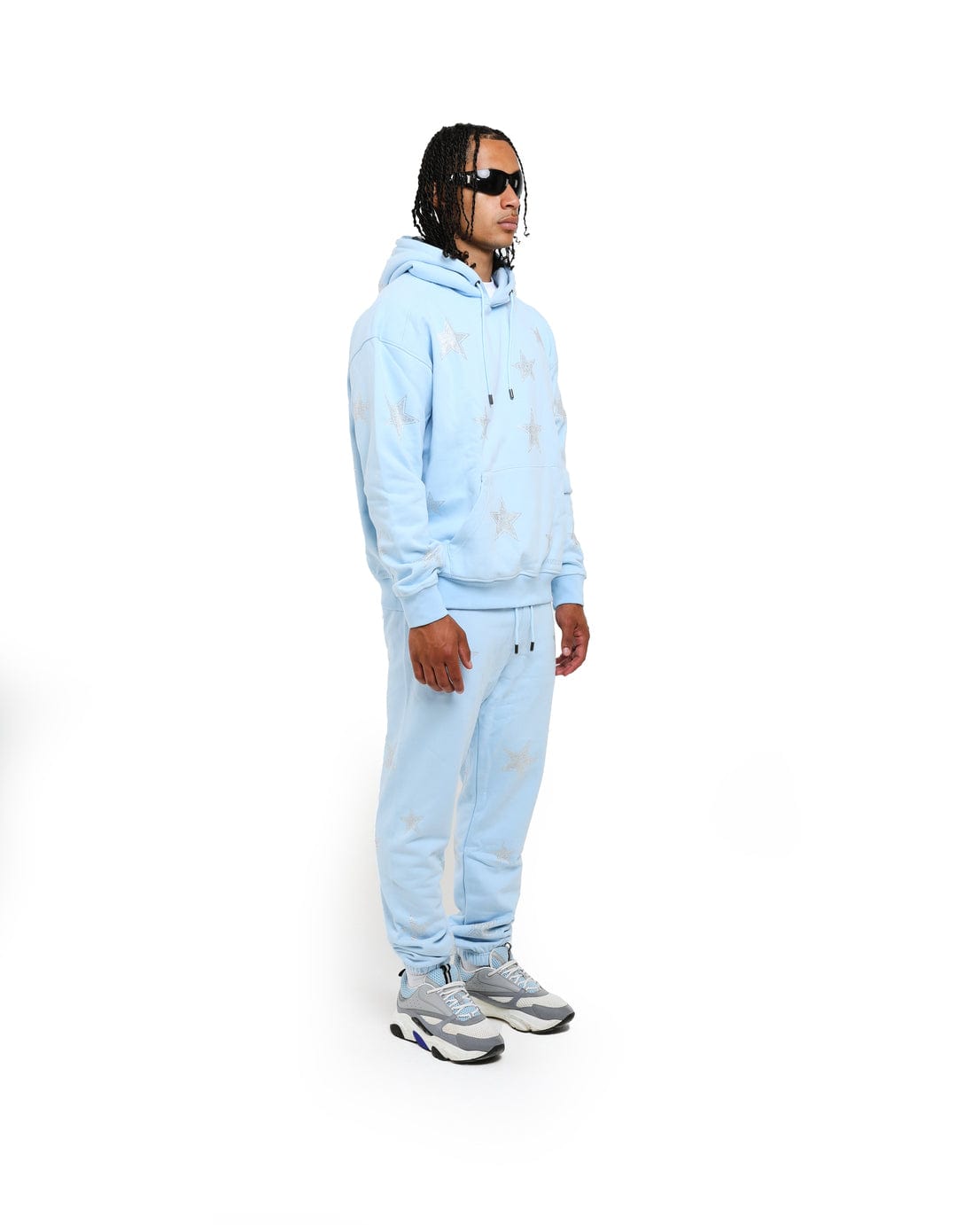 Hoodie top baby blue