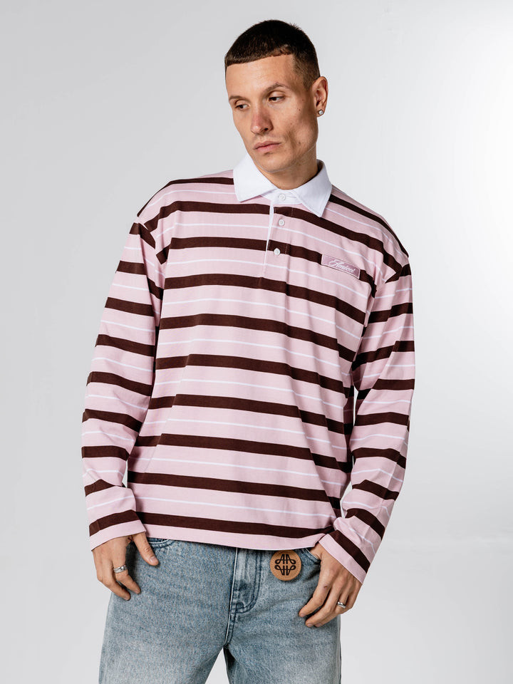 Benevento Pink Longsleeve Polo