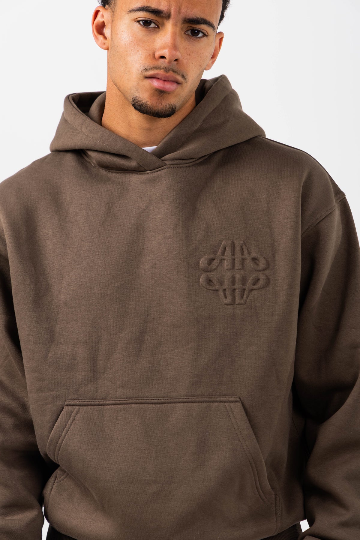 Reyes Taupe Logo Hoodie