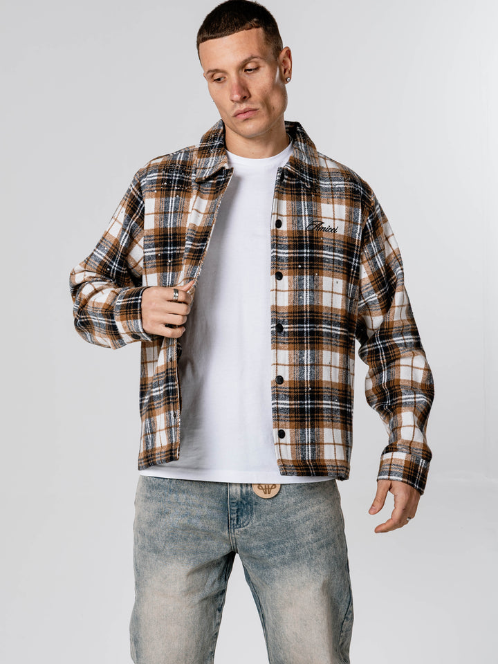 Brescia Beige Flannel Shirt