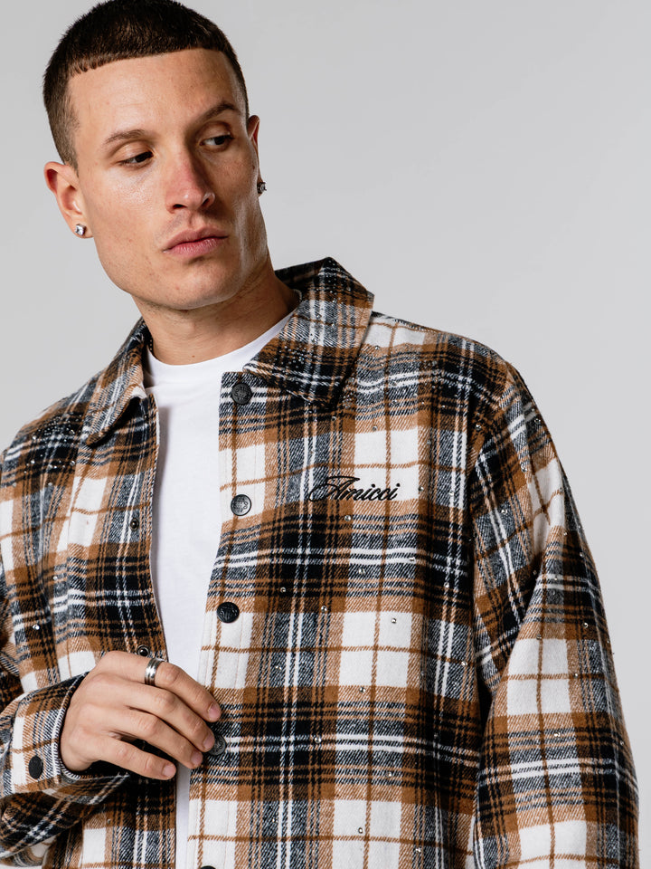 Brescia Beige Flannel Shirt