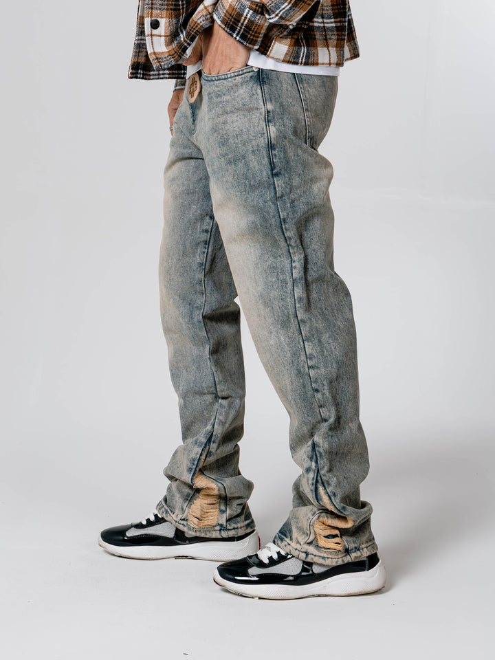 Buenos Tinted Blue Flare Jean
