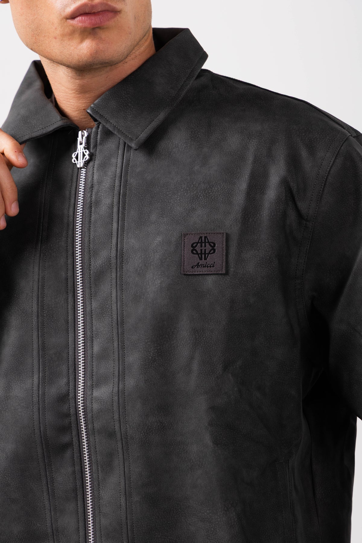 Vittorio Charcoal Coach Jacket