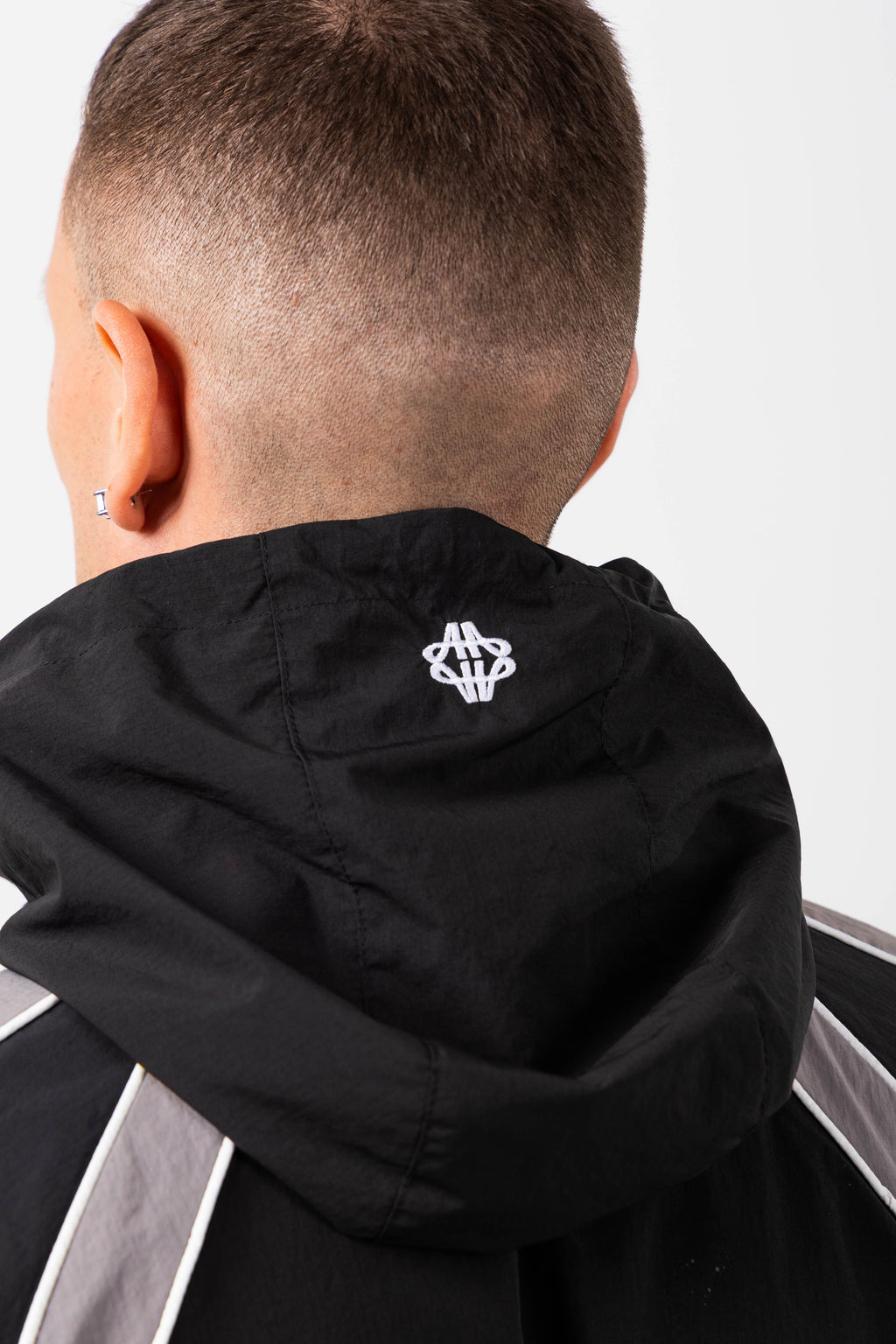 Placido Black Shell Windbreaker