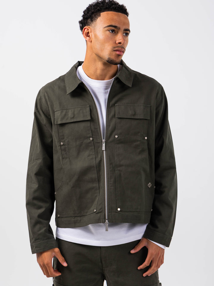 Wyatt Khaki Twill Overshirt