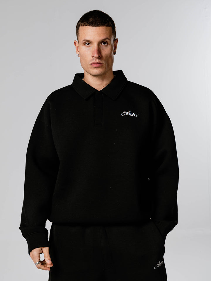 Atelier Scuba Black Rugby Sweatshirt