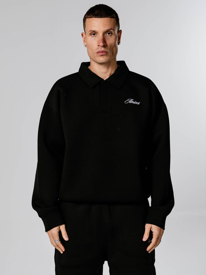 Atelier Scuba Black Rugby Sweatshirt