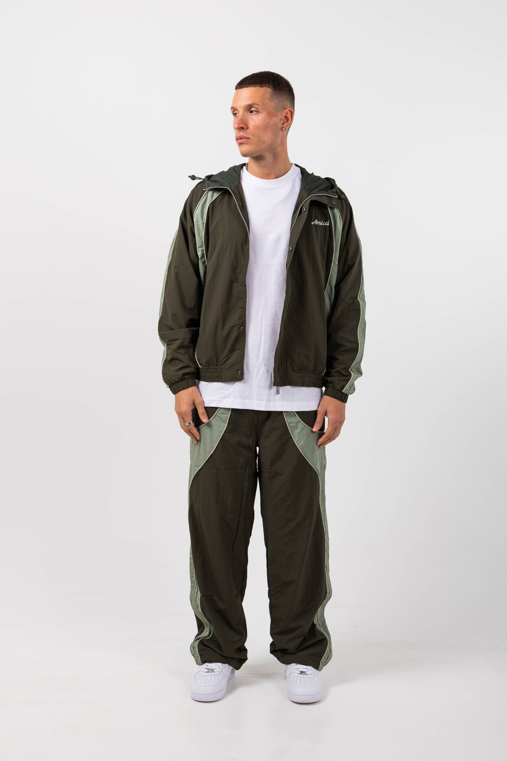 Placido Green Shell Windbreaker