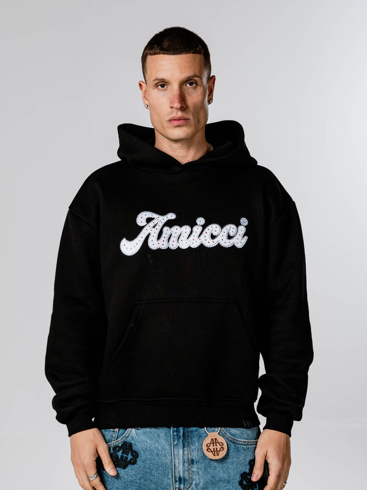 Celia Pearl Logo Black Hoodie