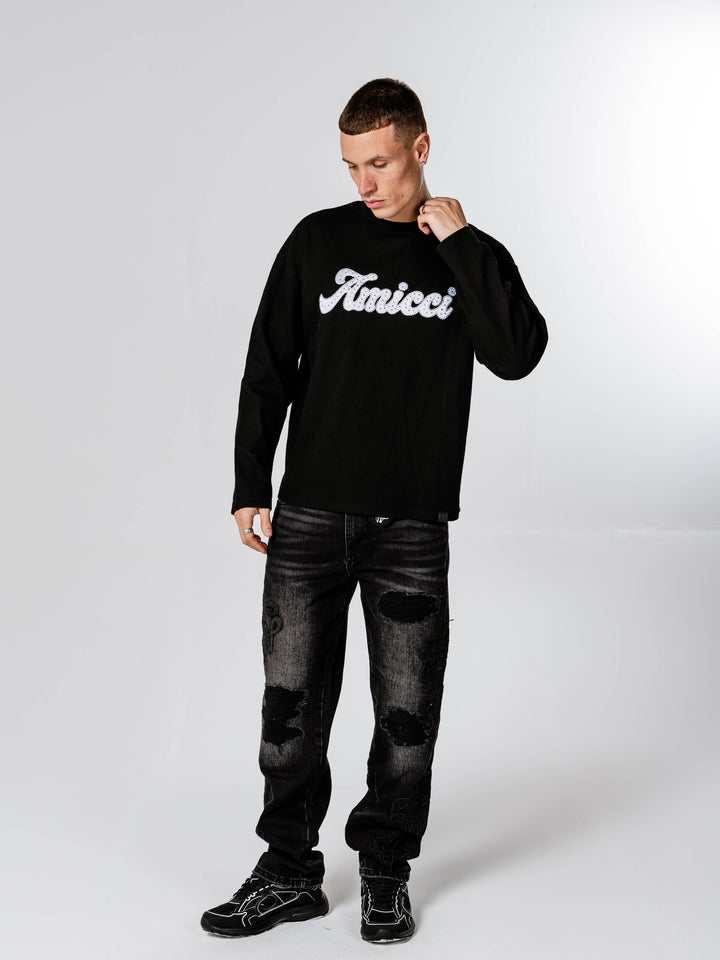 Severno Black Straight Fit Jean