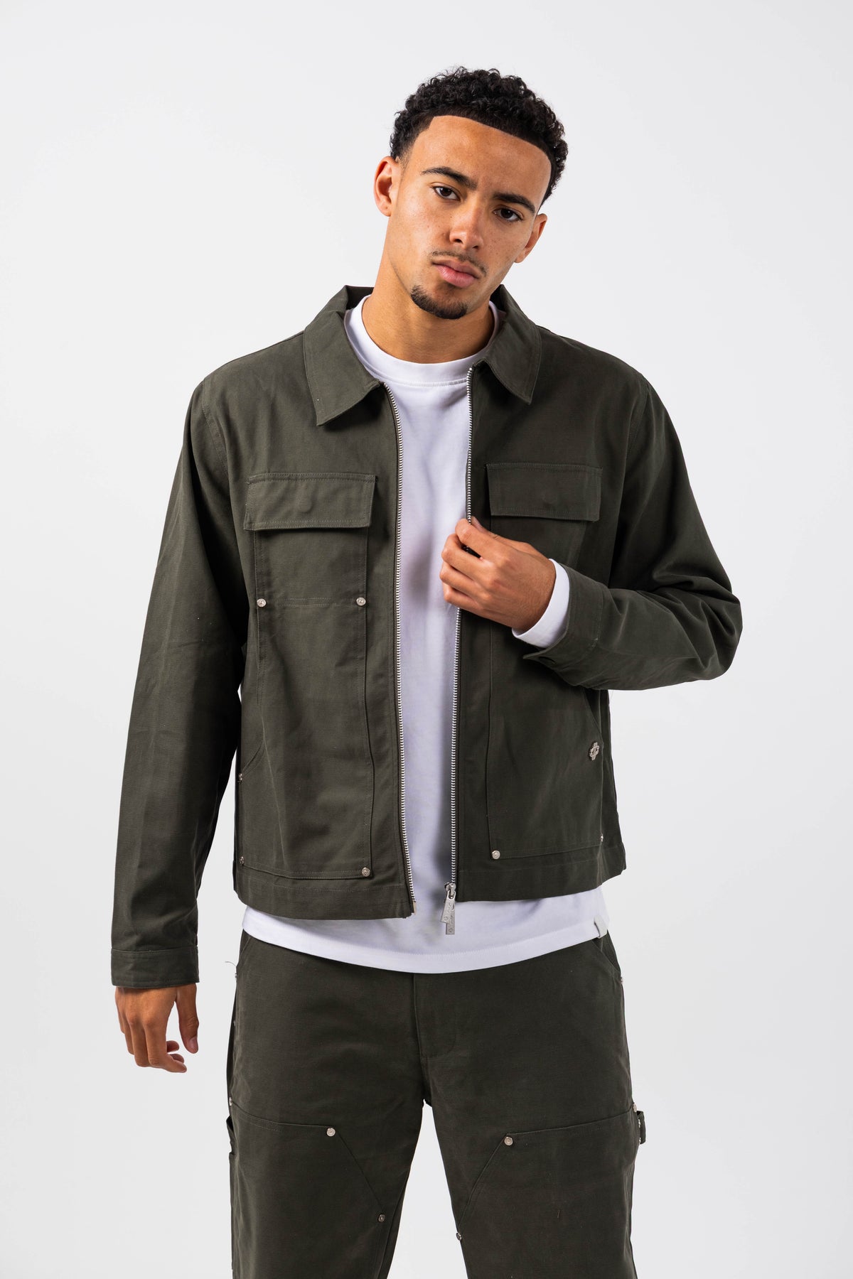 Wyatt Khaki Twill Overshirt