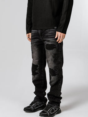 Severno Black Straight Fit Jean