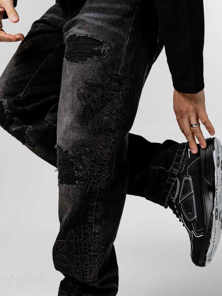 Severno Black Straight Fit Jean